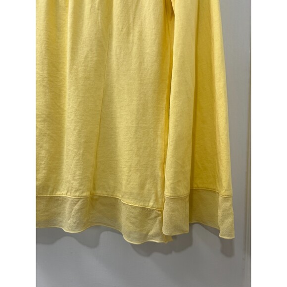 J Jill Women's Yellow Bell Sleeve Soft Cotton Modal Top Silk Trim Size S - Picture 4 of 10
